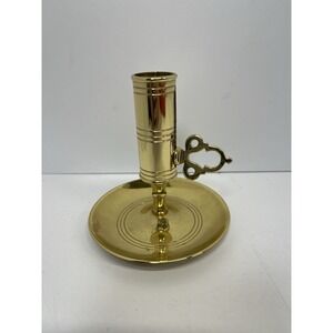 Baldwin Brass Adjustable Chamber Candlestick 4.25 Inch 4" Base USA Candle Holder